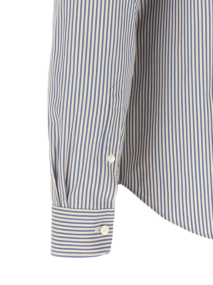 Fendi Striped Button-Down Shirt Shirt and Blouse - Blue | 8f0cc4d53aca761d878653c37c08493b411022e9