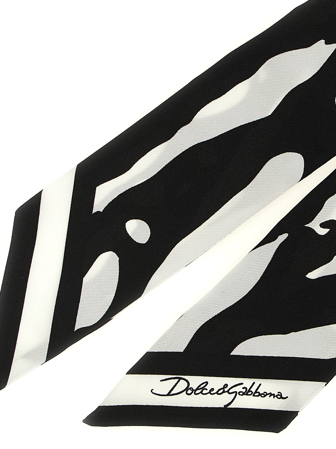 Dolce & Gabbana Zebra Print Scarf Scarves and Foulards - White/Black | 59a969d2af6fe40b4254f4e0eca667d2b78a0cb2