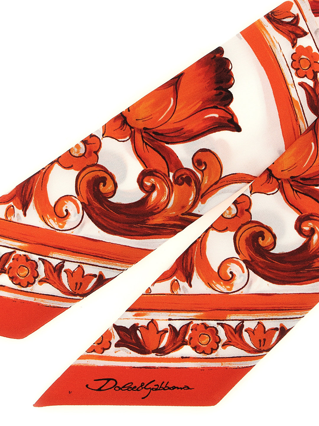 Dolce & Gabbana Maiolica Scarves and Foulards - Orange | 00b3243a6d3eb3e0930ded3a55c288c7108507e6