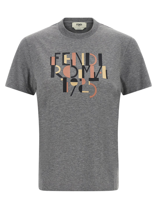 Fendi Roma 1925 T-Shirt Gray