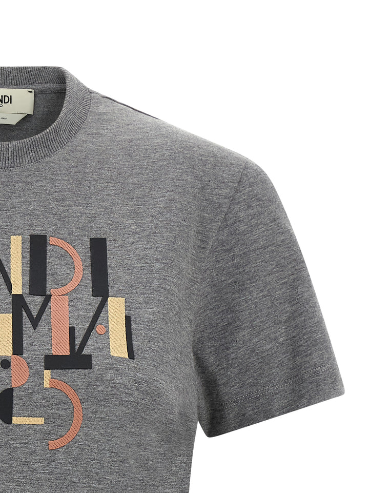 Fendi Fendi Roma 1925 T-shirt - Gray | 2aa20ded0273d8eb06335ca4b4ebecf0c63a28eb