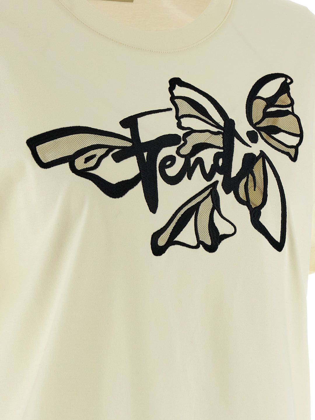 Fendi Nightfly T-shirt - Beige | 3874cb9b8378d759bec8bd2a7bd87349c8b3a587
