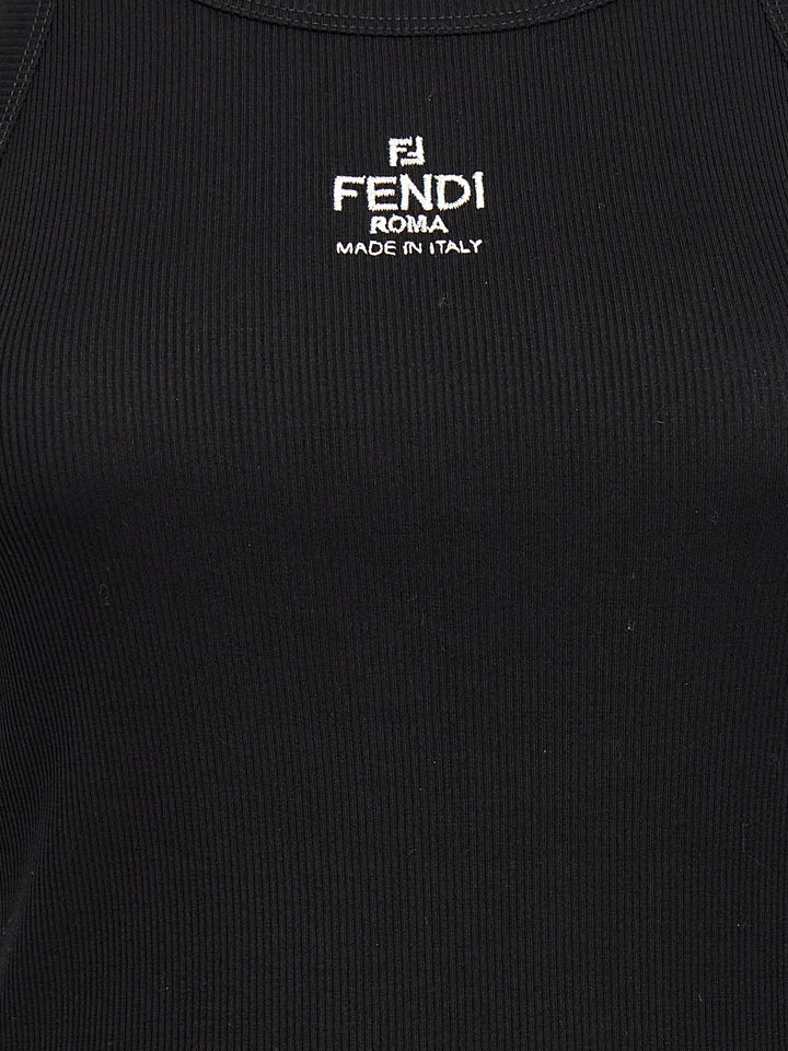 Fendi Logo Tank Top Tops - Black | a80a4ba613e86fc5fa4b1ced0d5dd77d8fdeabfe