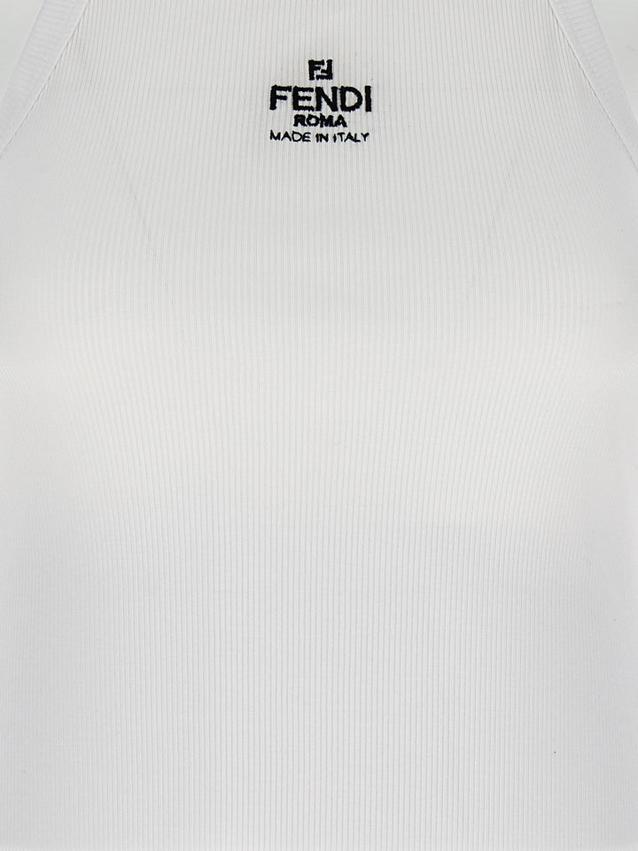 Fendi Top Logo Tops - White | 8979fae4af9dc7d321ced44cfb9fd74c0f9262e4