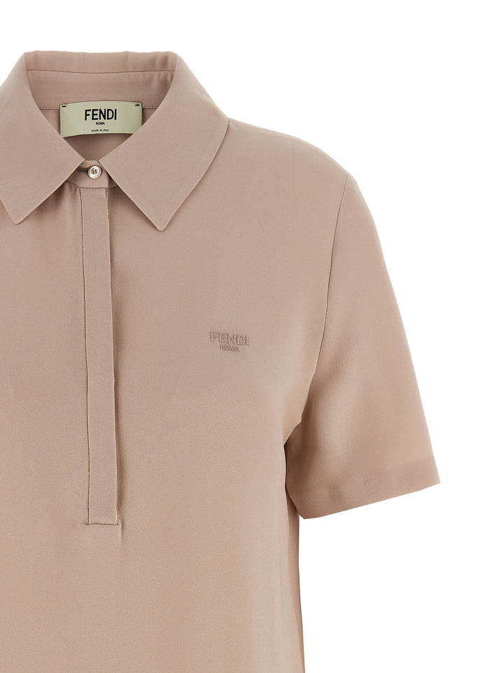 Fendi Silk  Shirt Polo - Pink | ddef2f82eda4c1a18c001d2eb8757458348afc6d
