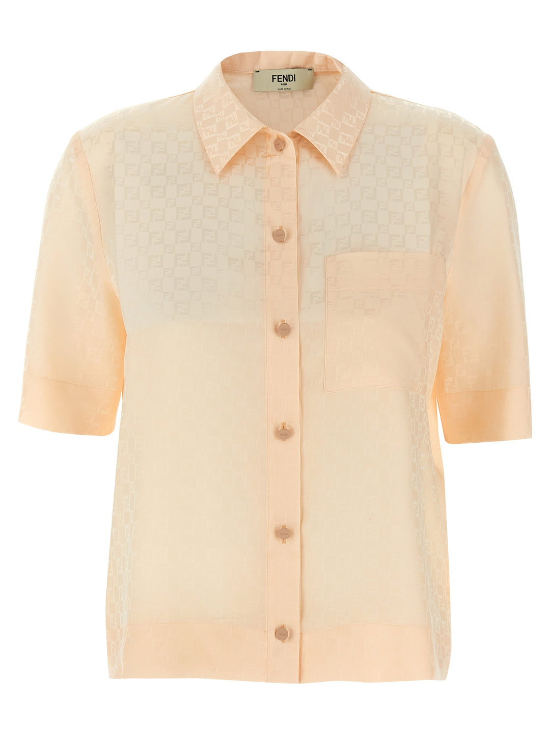 Fendi Ff Silk Shirt Shirt and Blouse - Pink | c46b714a2243bf5e0e2a7ed9caa960c07ca7cb87
