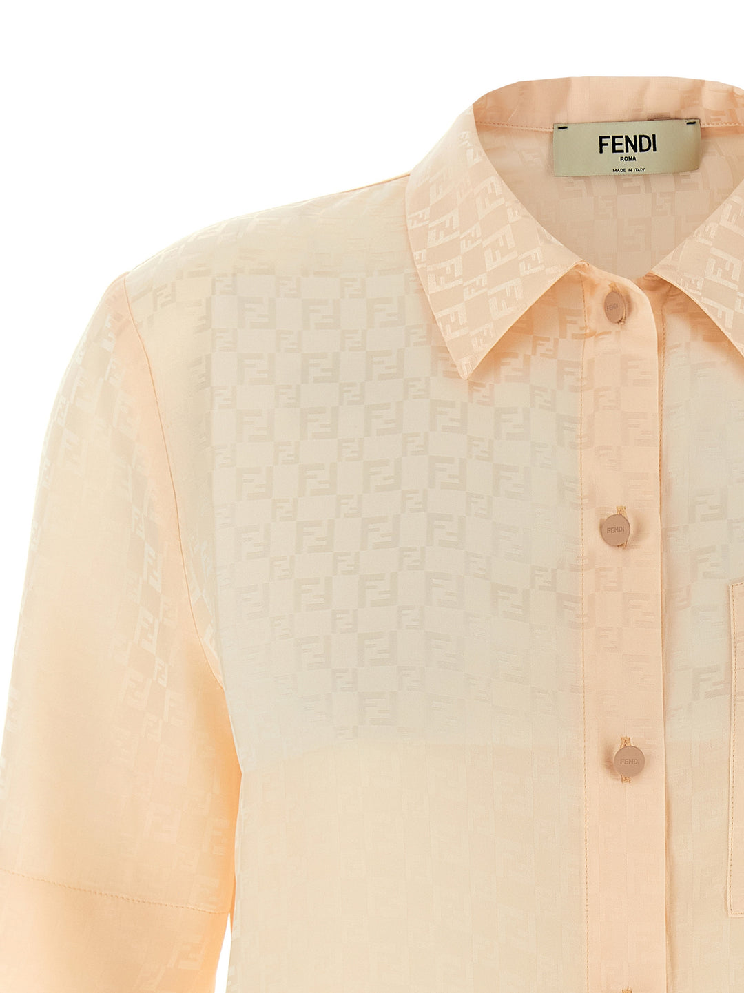 Fendi Ff Silk Shirt Shirt and Blouse - Pink | b4bb269c3c002faa5a377f5d04725550ada3d47a