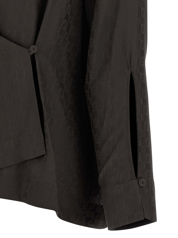 Fendi Chess Ff Shirt and Blouse - Brown | b9426daff71d348de7940eddf66921ba14f1d979