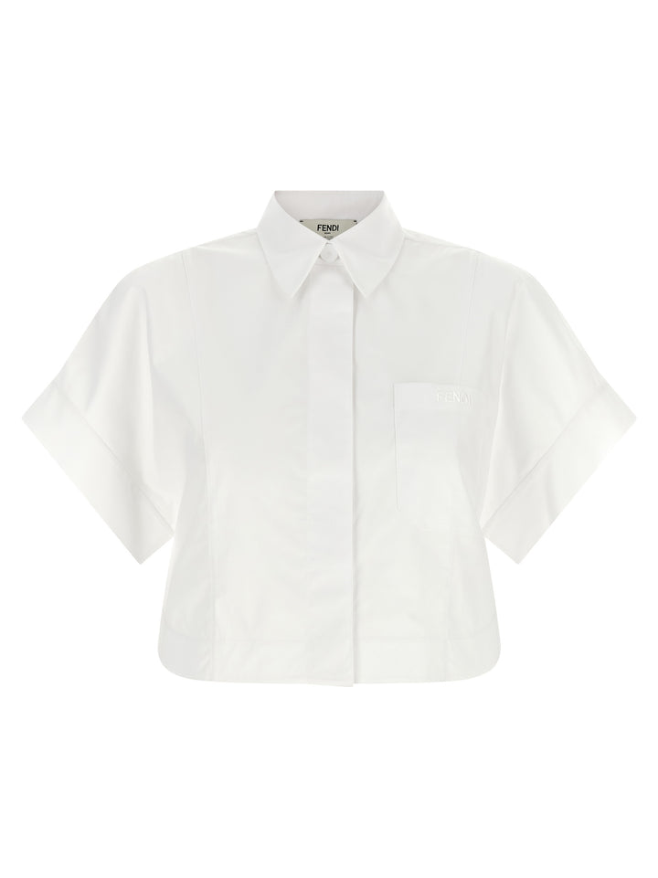 Fendi Maxi Button Shirt Shirt and Blouse - White | 78dcc7ce34a707d13b1ee1380b253d6e686513a4