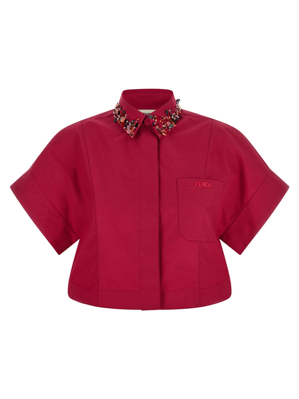 Shirt With Embroidery Shirt And Blouse Multicolor