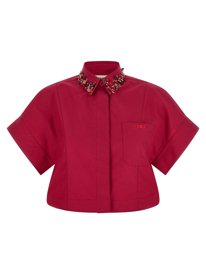 Fendi Shirt With Embroidery Shirt and Blouse - Multicolor | 1eeef3dd0f33542ec58ee98385100bcc2590eaa1