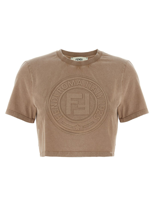 Fendi Roma T-Shirt Brown