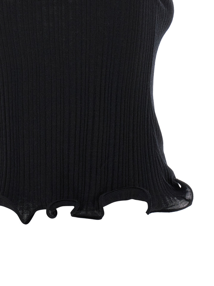 Fendi Ruffled Top Tops - Black | 751fe6038cb9198e21f42dd174c24f3042f5238f