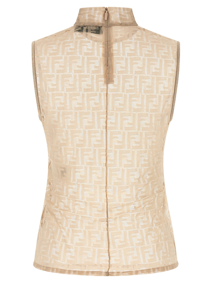 Fendi Ff Tops - Beige | 7b5a48f1f033e39edaf3b15161c4458d5b1c5c94