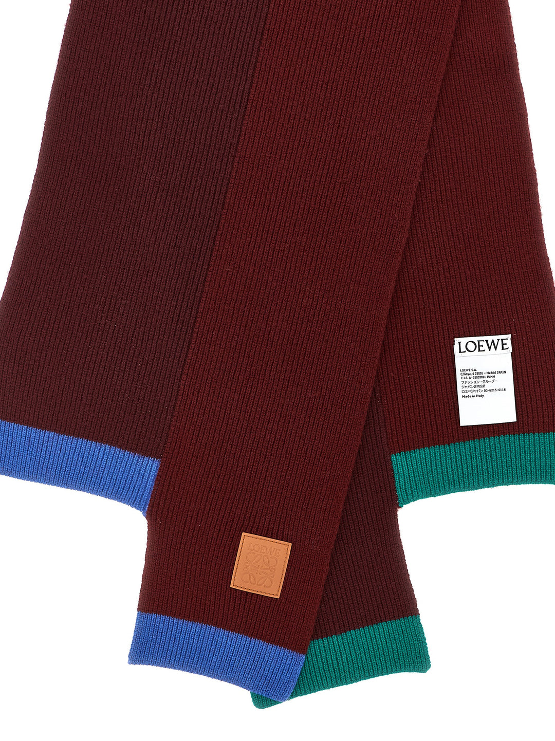 Loewe Wool Asymmetrical Scarf Scarves and Foulards - Multicolor | f90a56b3013bbadf325950af1985c2e546d5c989