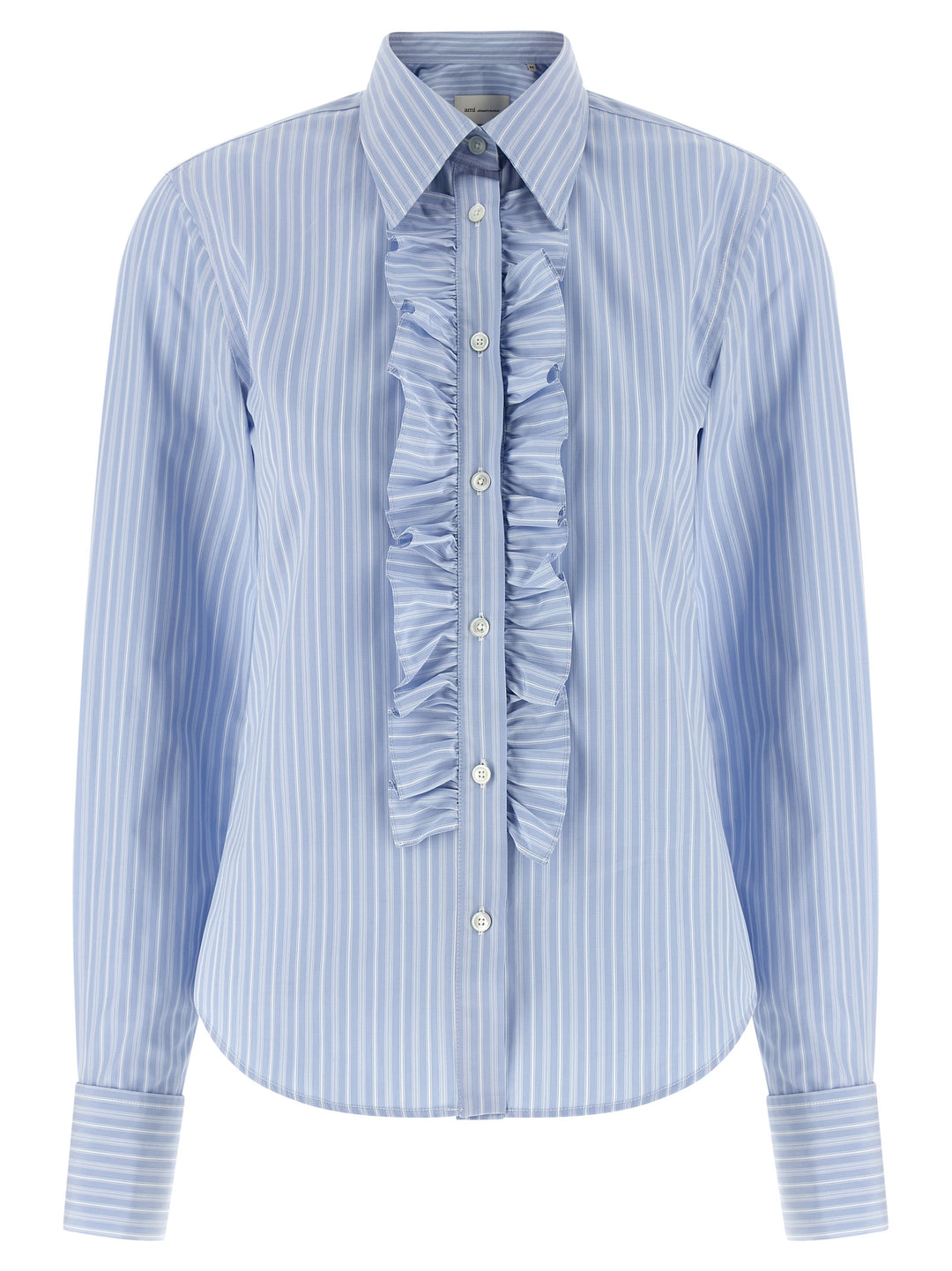 Ami Paris Jabot Shirt Shirt and Blouse - Light Blue | 9321a3f7a8effc557f720d3a59b9f003ae8f4b6c