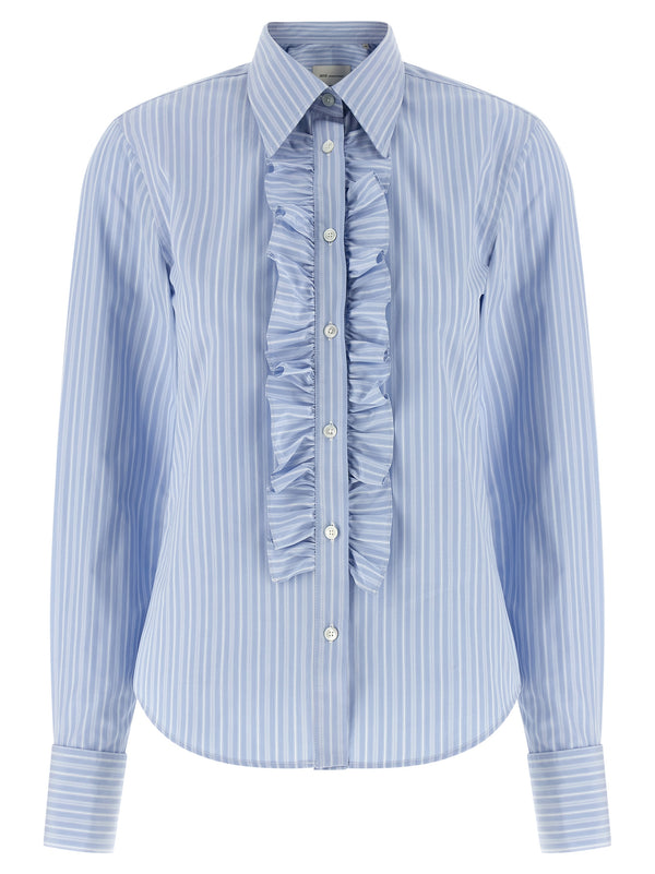 Jabot Shirt Shirt And Blouse Light Blue