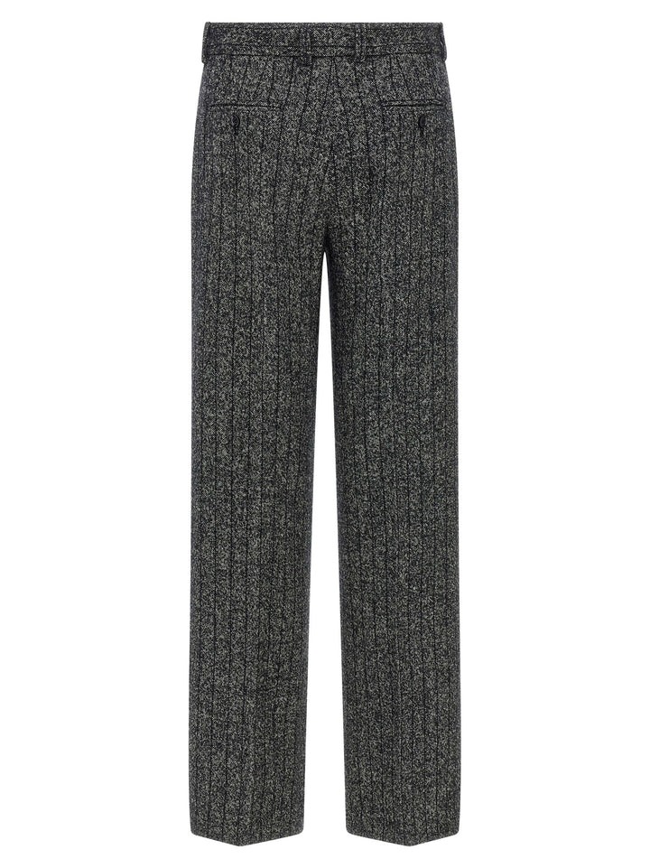 Dolce & Gabbana Striped Wool Pants - White/Black | 0c96e7013575a4a0667e9bd2149d3e1a44598920