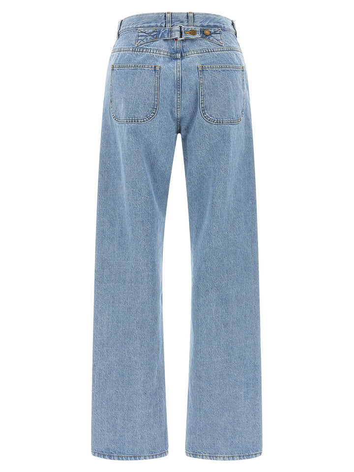 Thom Browne Back Martingale Jeans - Light Blue | 2159fa3bb36f49f26c970b90e9066898cce13ece