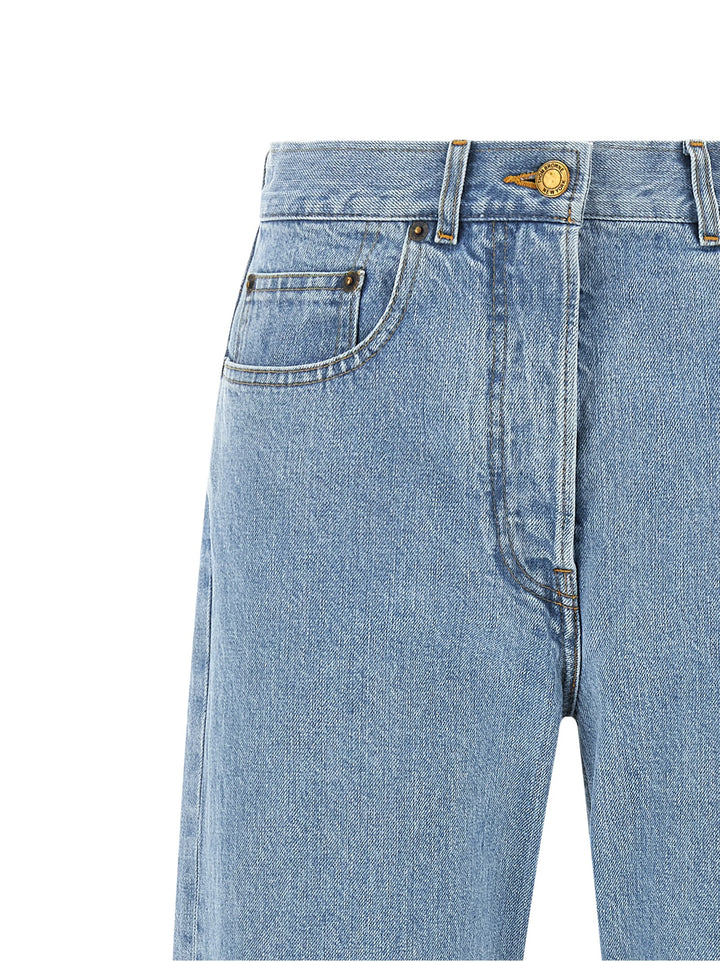 Thom Browne Back Martingale Jeans - Light Blue | 7a1404603e208e3e03ee331ee5743691f116b32f