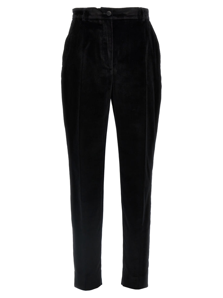 Velvet Tuxedo Pants Black