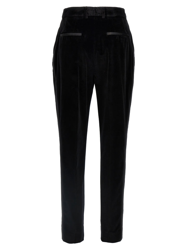 Dolce & Gabbana Velvet Tuxedo Pants - Black | 31cd57fa6cf04737194722f7498874273310c3d0