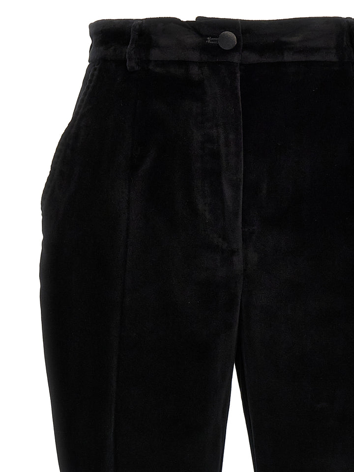 Velvet Tuxedo Pants Black