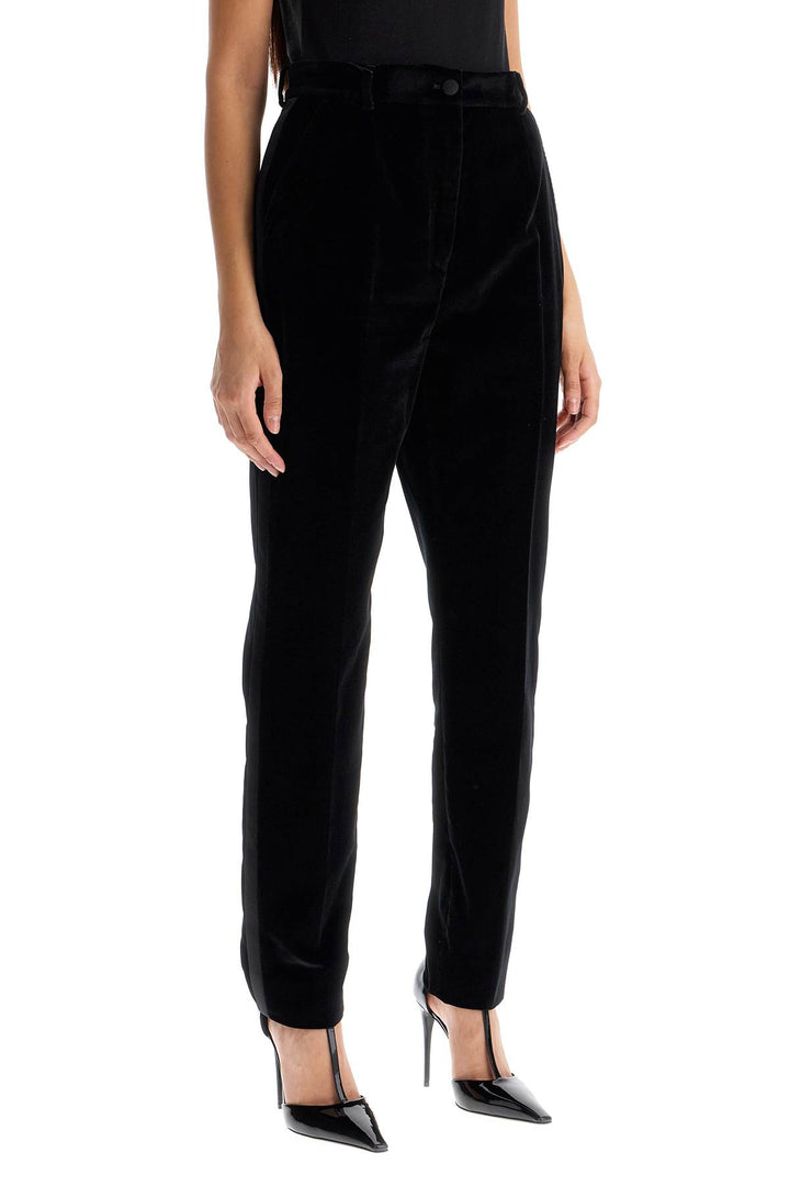 Pantaloni Tuxedo In Velluto