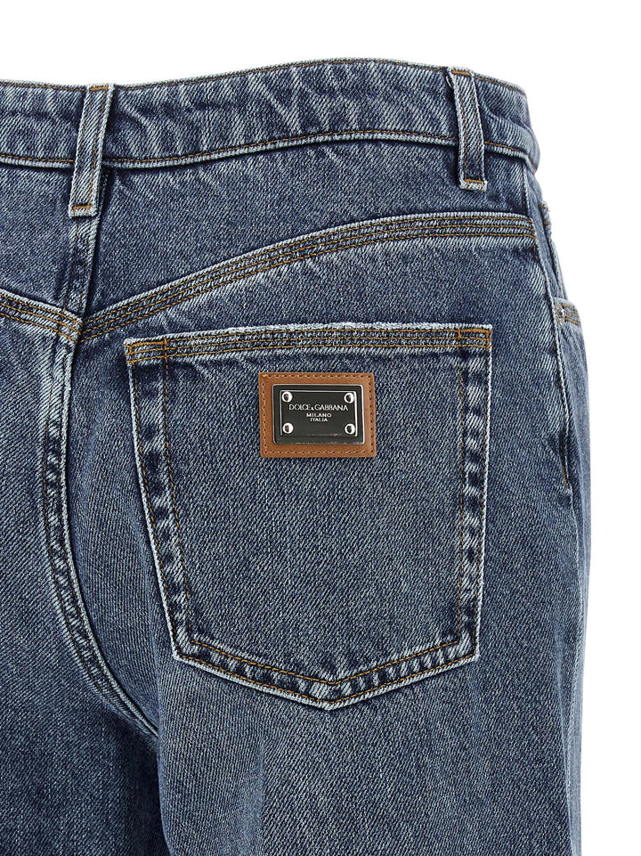 Dolce & Gabbana Logo Tag Jeans - Blue | 0ba028e9a9ce26792caaa8cb1bd58ced02a0dfa3