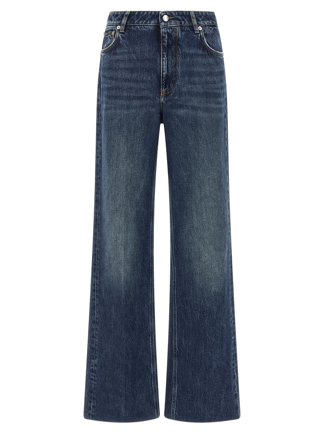 Dolce & Gabbana Logo Plaque Jeans - Blue | ced654ee2fbd735efd5290992b75aa090882e726
