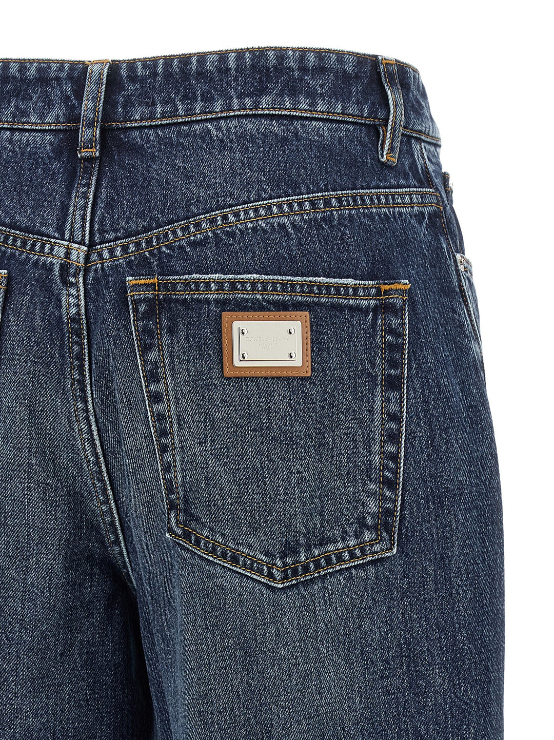 Dolce & Gabbana Logo Plaque Jeans - Blue | 73a57c2482c6ba1f43faf0385472a3413a6bd9d2