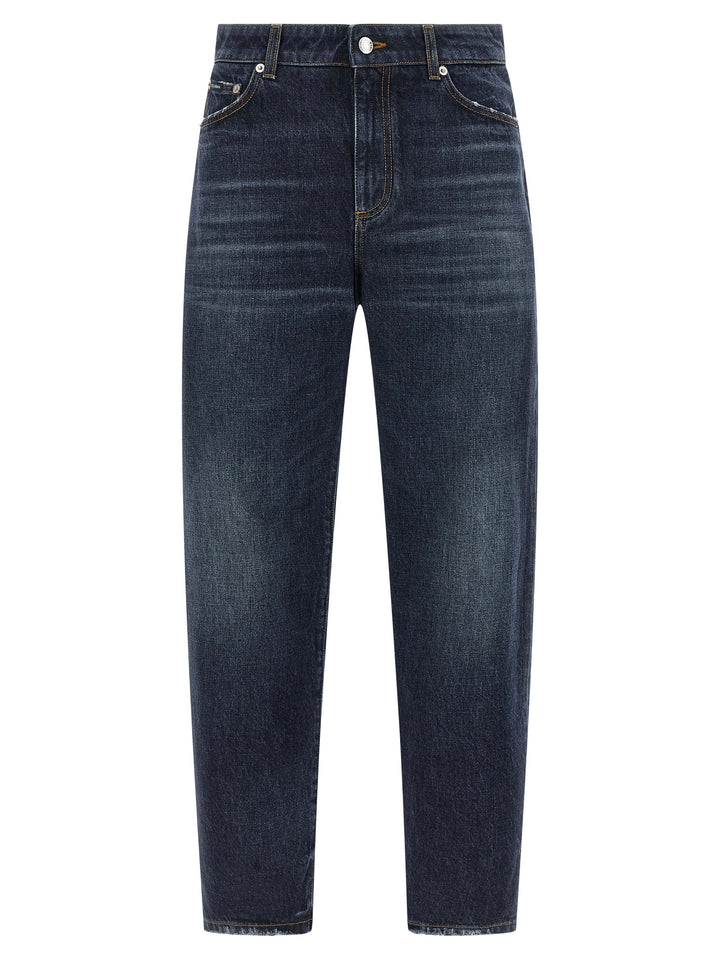 Dolce & Gabbana Logo Tag Jeans - Blue | 63fc4903b8f64a654d7992d27f9641117ae51889