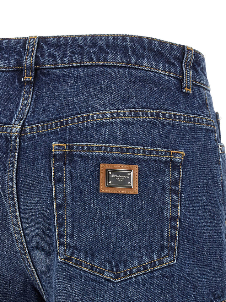 Dolce & Gabbana Logo Plate Shorts Bermuda and Short - Blue | dc93058b5d64e516e2db02e9834c7c1074cc8c20