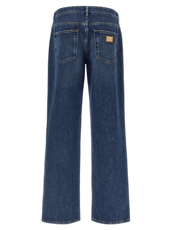 Dolce & Gabbana Wide Leg Jeans - Blue | 658d07fa6db407484f31208267965afc1314054e