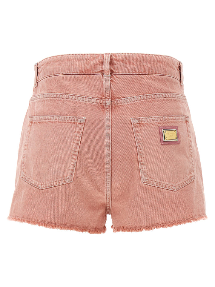 Dolce & Gabbana High Waist Shorts Bermuda and Short - Pink | f7de20c2fe48fbbf42df5b746bf91b29d85c2706