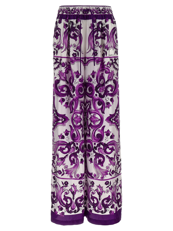 Dolce & Gabbana Majolica Print Pants - Purple | df37c95e3933b836864f471d06112e2e593f541f