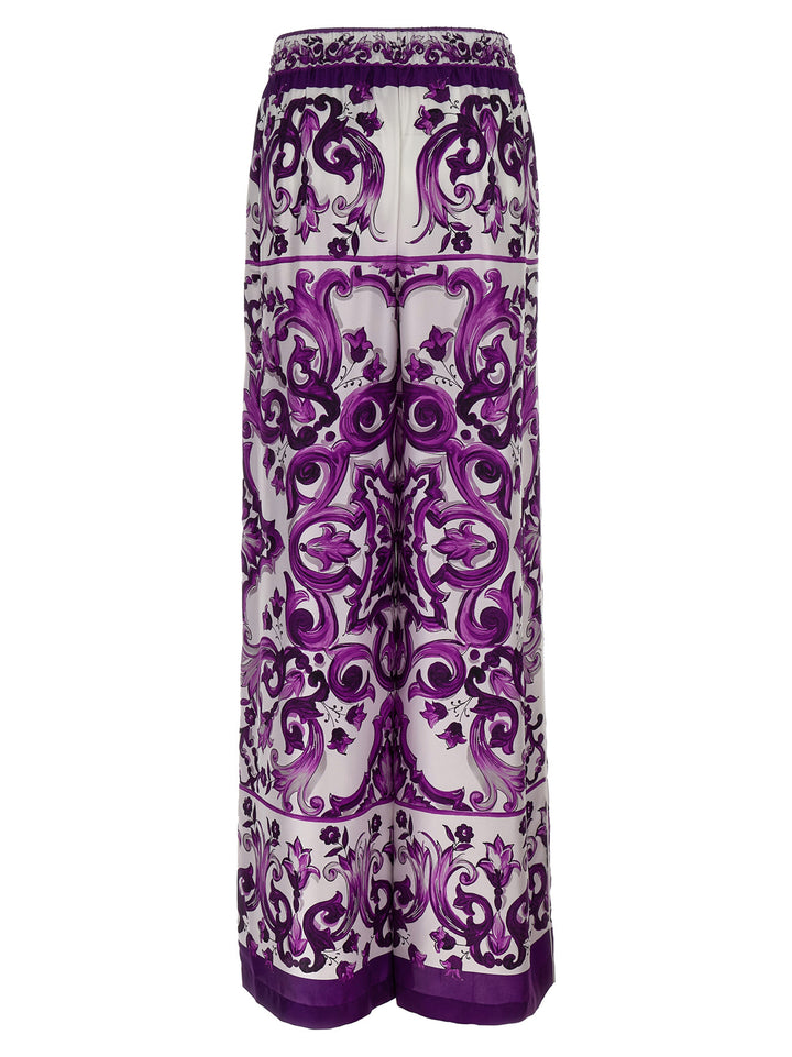 Dolce & Gabbana Majolica Print Pants - Purple | fe8ba911dbdc5ffec711f8b7d83914fc6382a543