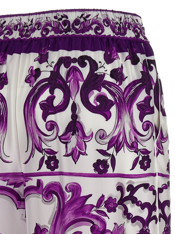 Dolce & Gabbana Majolica Print Pants - Purple | 1e99f5b8c62291d4a284618defeb33847c209145