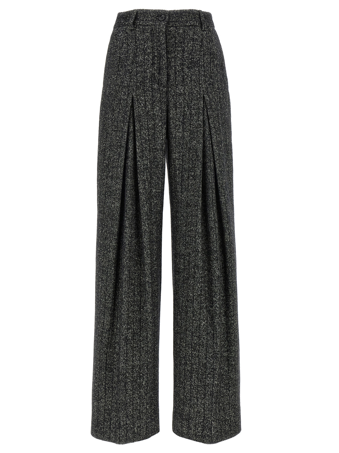 Dolce & Gabbana Striped Wool Pants - White/Black | 154368777bbb8d73a5b33f9378f9755e05e795e8