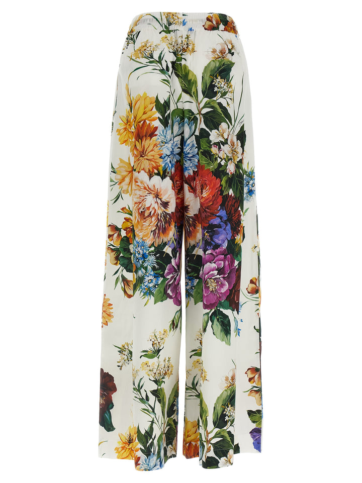 Dolce & Gabbana Floral Bouquet Printed Pants - White | 7d0203c482b28c16c99f538c588ab31237f2b08a