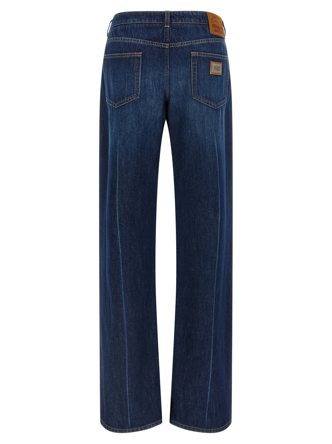 Dolce & Gabbana Stretched Pleated Trompe L'oeil Jeans - Blue | 15783008061ba75e0e4213c388f357af18d3a90c