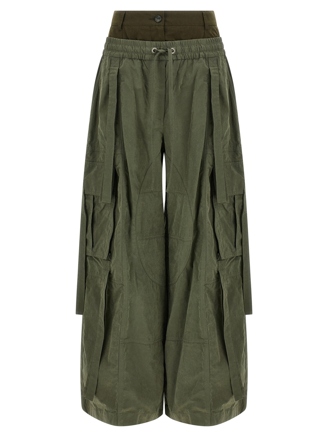 Dolce & Gabbana Double Layer Cargo Pants - Green | be4fb972d9f3e529e9795b1800bb97a2817196be