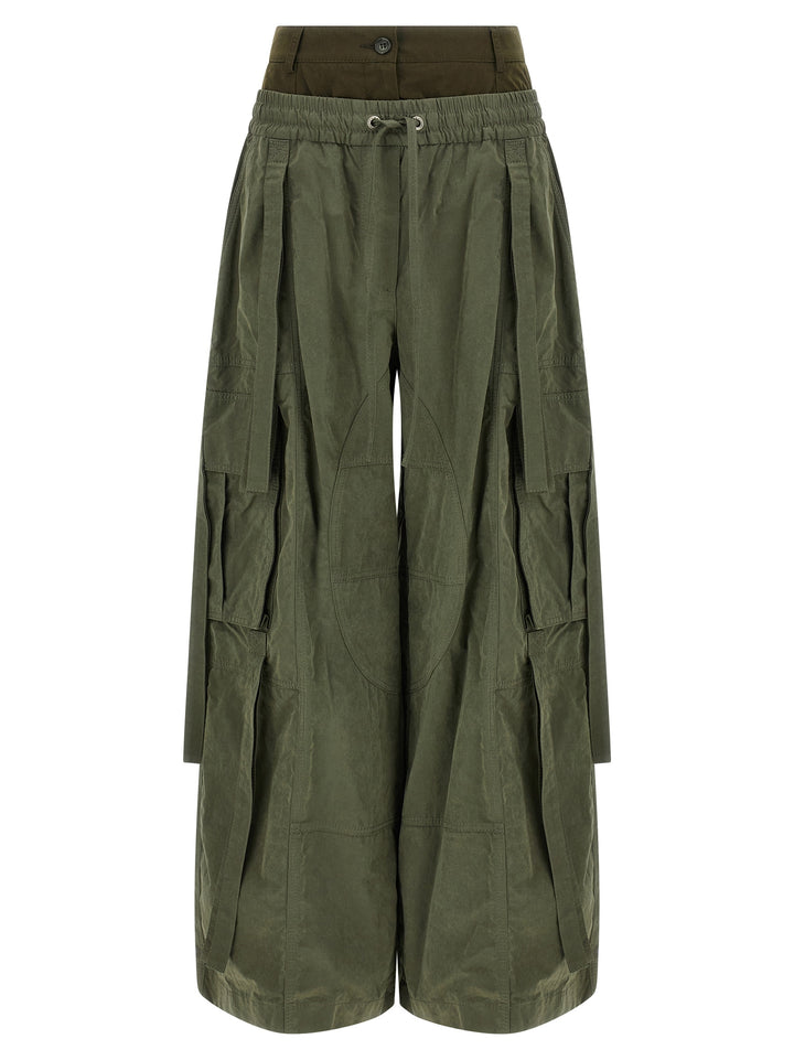 Dolce & Gabbana Double Layer Cargo Pants - Green | be4fb972d9f3e529e9795b1800bb97a2817196be