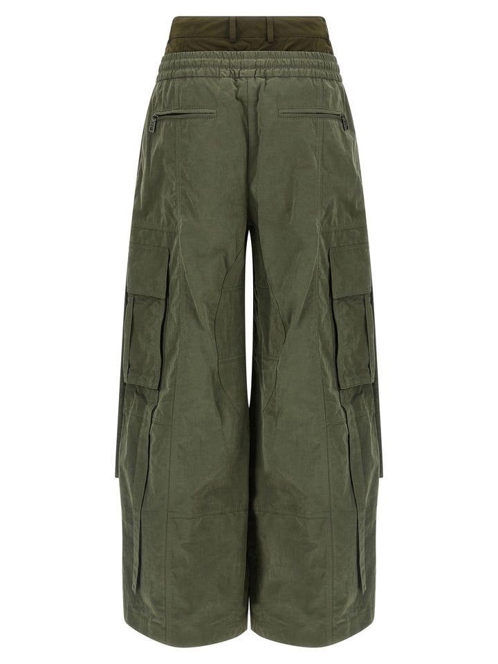 Dolce & Gabbana Double Layer Cargo Pants - Green | c0454ce7b9c520573a287efadaf8bc10a5dc47dc
