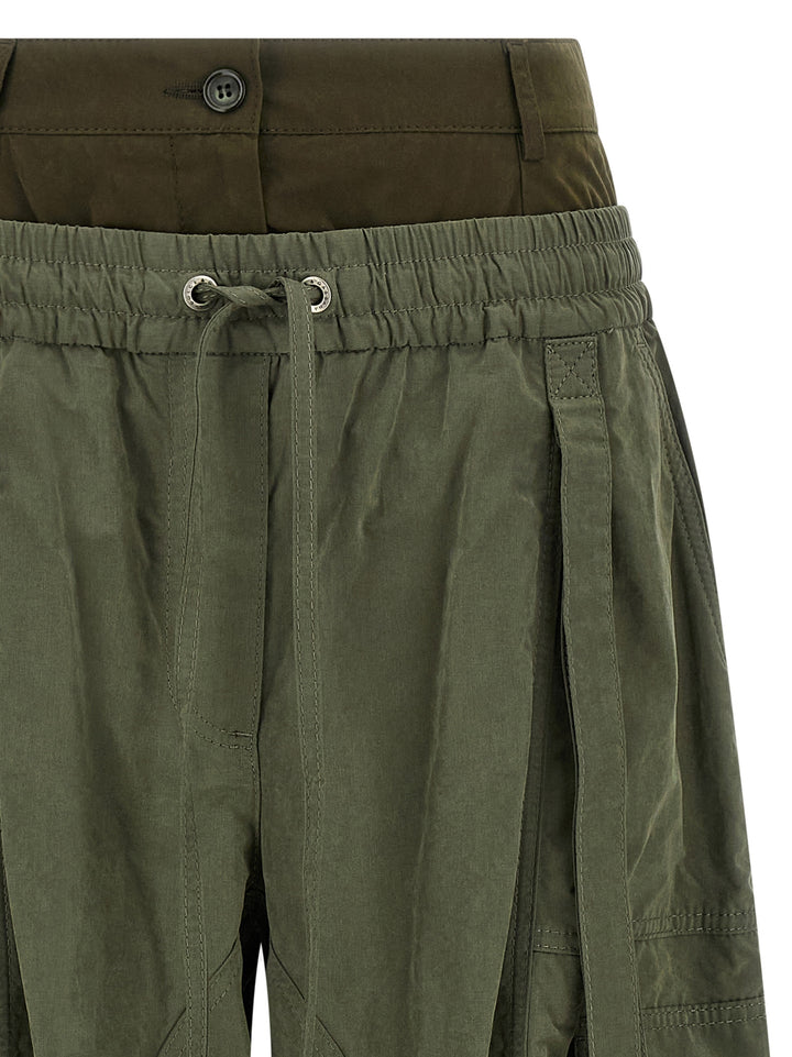 Dolce & Gabbana Double Layer Cargo Pants - Green | f8a996319d16e223cb1ad7392035c331f2facfb9
