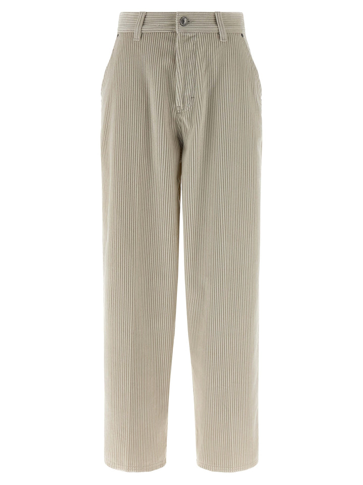 Ami Paris Corduroy Trousers Pants - Beige | 899868fc5c8c5093b3f50f8aa376298b860308b8