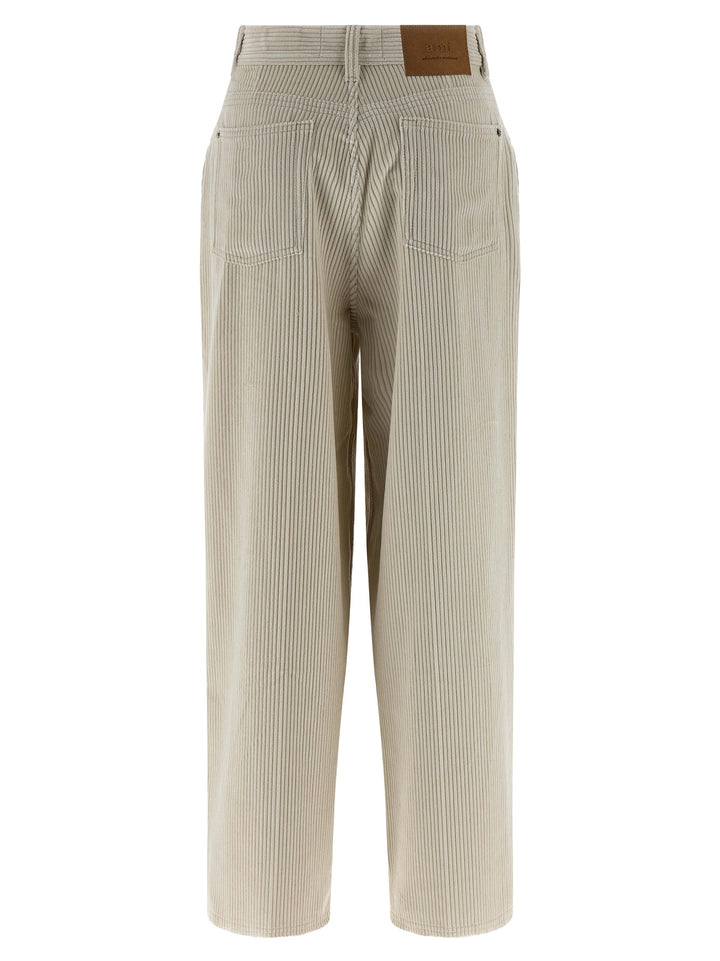 Ami Paris Corduroy Trousers Pants - Beige | de347076ea9871a1fced35f764d21e58f875e7bf
