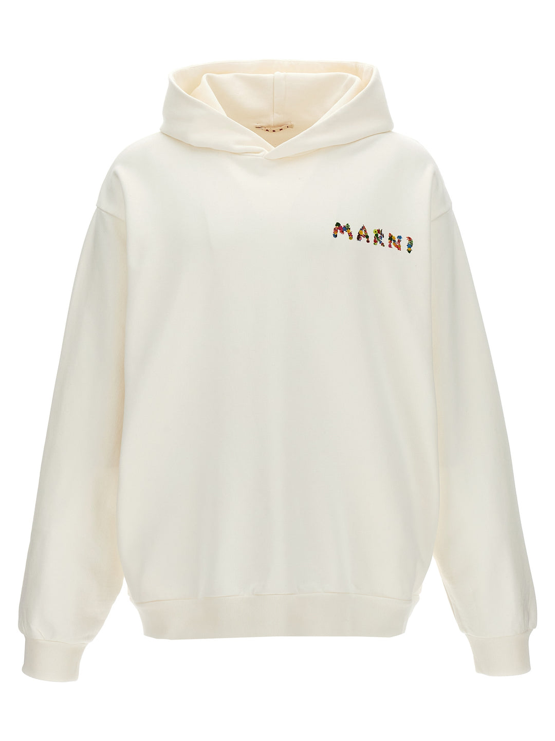 Logo Print Hoodie Sweatshirt White