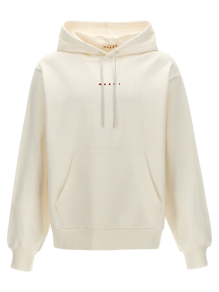 Marni Logo Hoodie Sweatshirt - White | 67c085b241cd5e5e1ecc0358386bbe0b5a1f2192