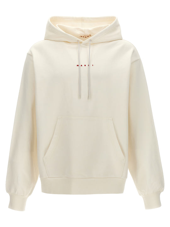 Logo Hoodie Sweatshirt White